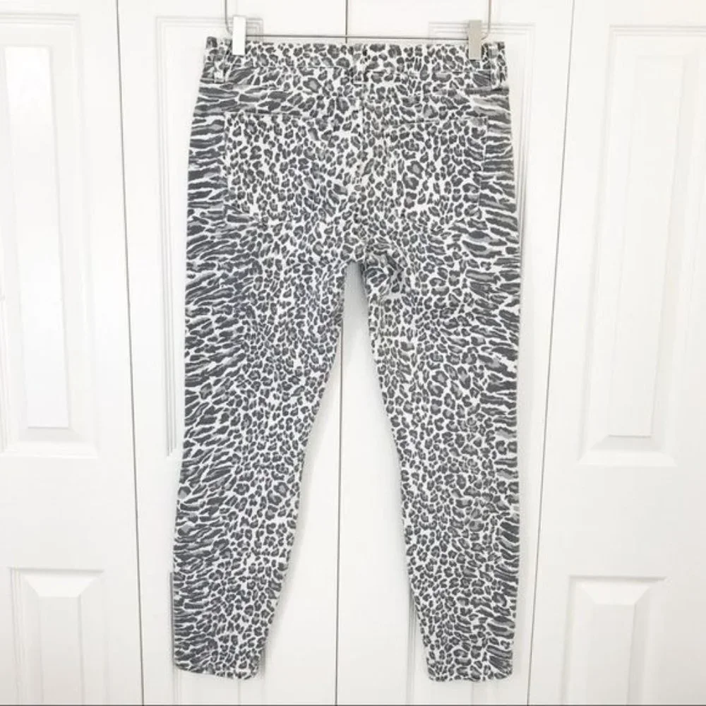 CURRENT/ELLIOTT Mid Rise Leopard Print Jeans in Warped Species Size 28 - Picture 6 of 8